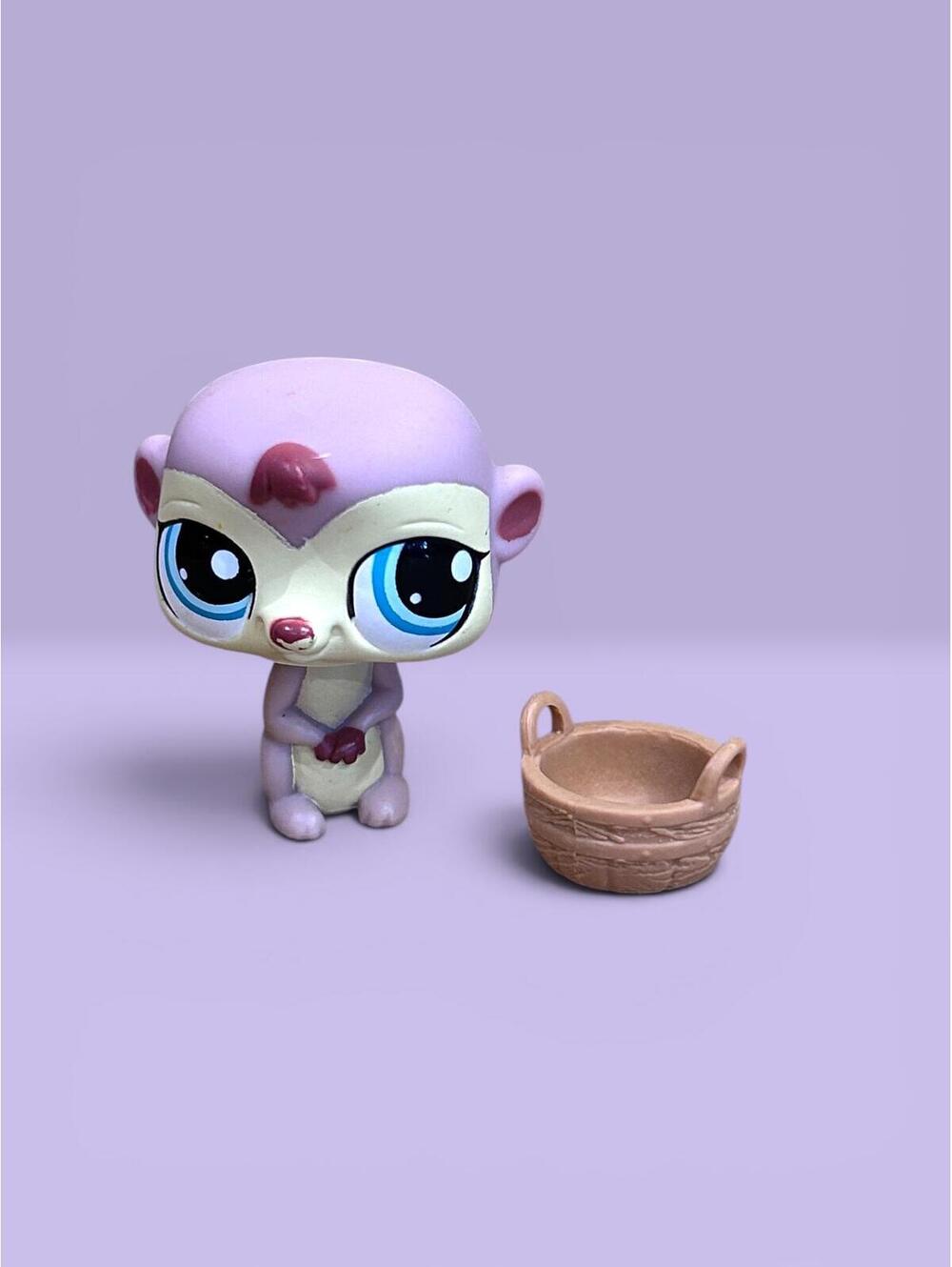 Littlest Pet Shop LPS Meerkat #1564 with Basket Accessory